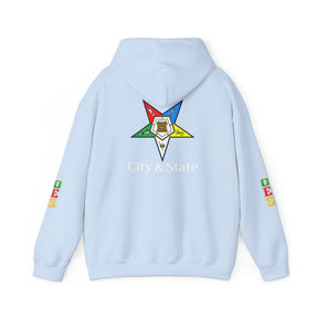 OES Hoodie - Colorful Eastern Star & Initials with Personalization - Bricks Masons
