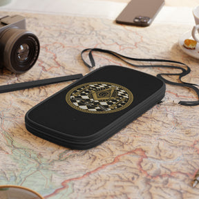 Master Mason Blue Lodge Passport Wallet - Gold & Black Faith Hope Charity - Bricks Masons