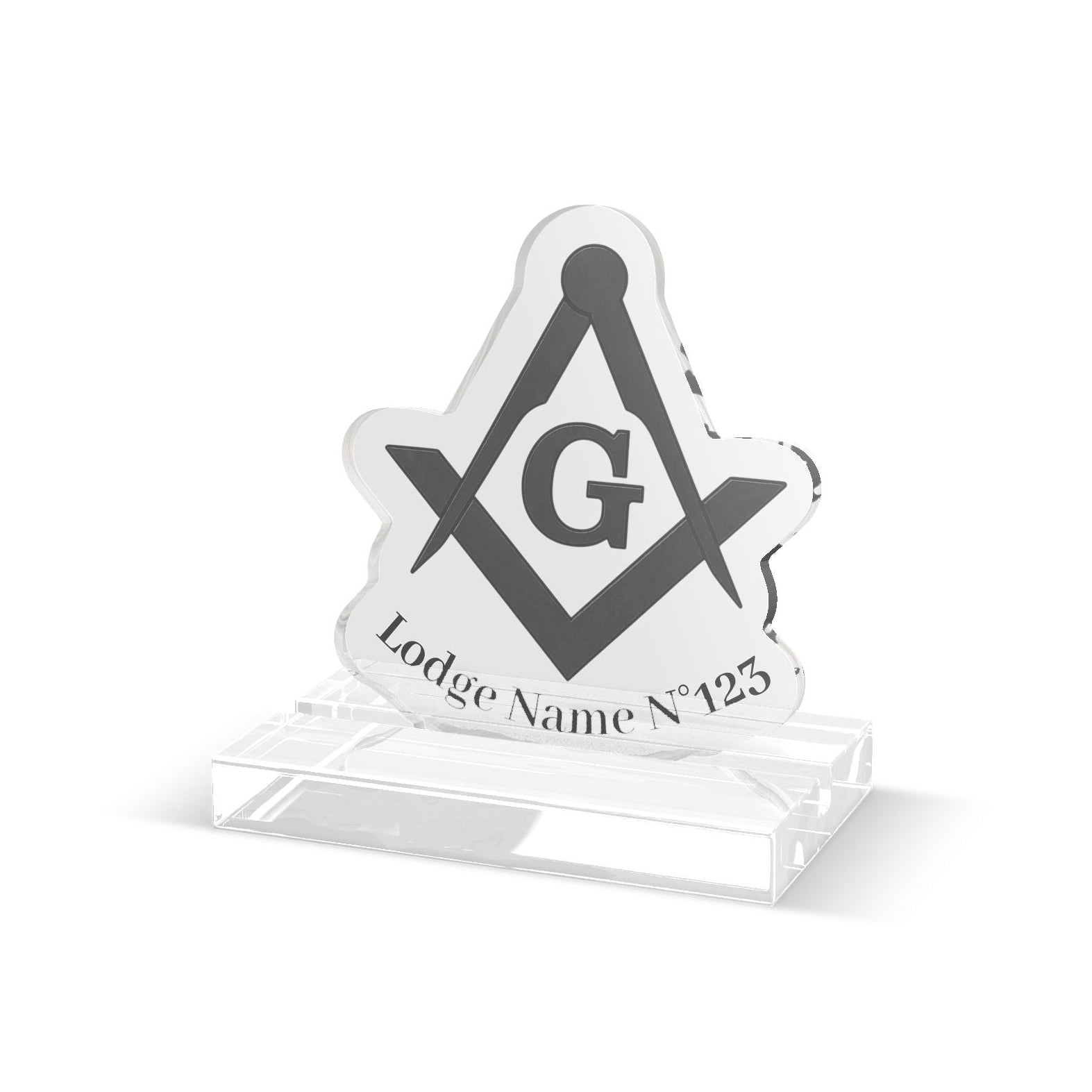 Master Mason Blue Lodge Plaque - Black Square & Compass G with Personalization - Bricks Masons