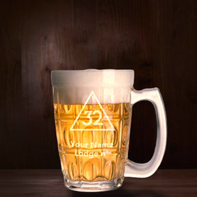 32nd Degree Scottish Rite Beer Glass - Various Shapes - Bricks Masons