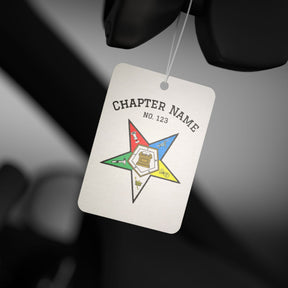 OES Car Air Freshener - Colorful Star Design With Personalization - Bricks Masons