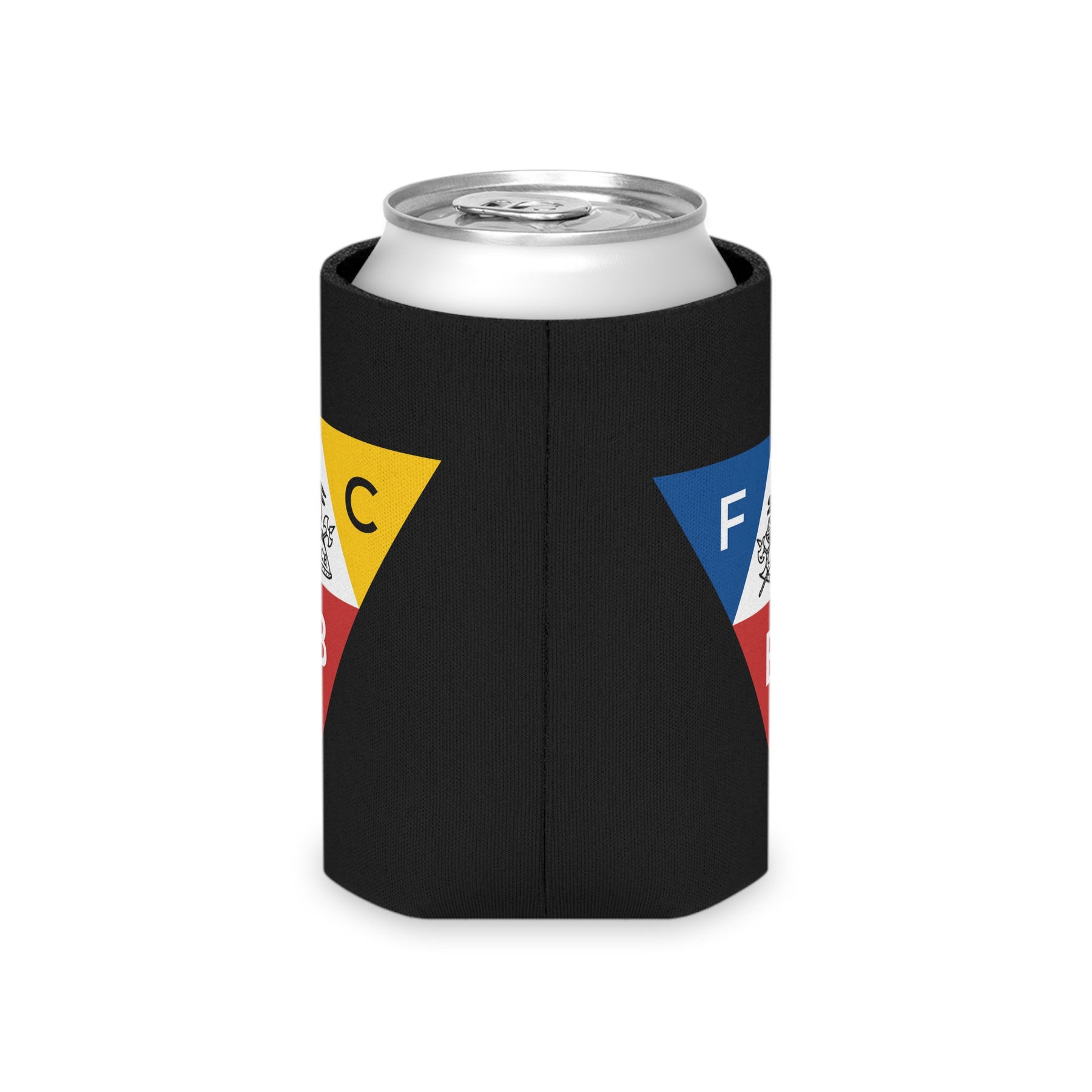 Knights of Pythias Can Cooler - Black Polyester Exterior - Bricks Masons