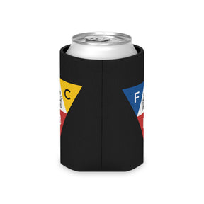 Knights of Pythias Can Cooler - Black Polyester Exterior - Bricks Masons
