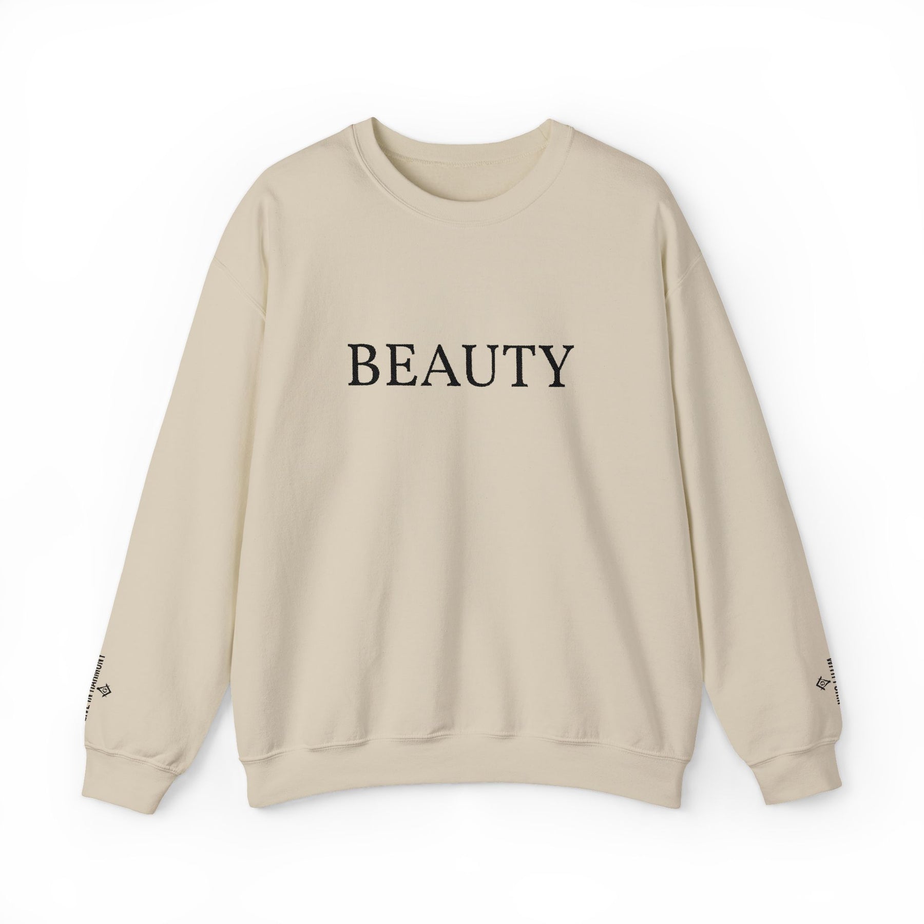 Master Mason Blue Lodge Sweatshirt - Beauty Front & Sleeves Embroidery - Bricks Masons