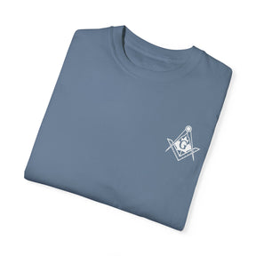 Master Mason Blue Lodge Canada Jurisdiction T-Shirt - Garment-Dyed Tee - Bricks Masons
