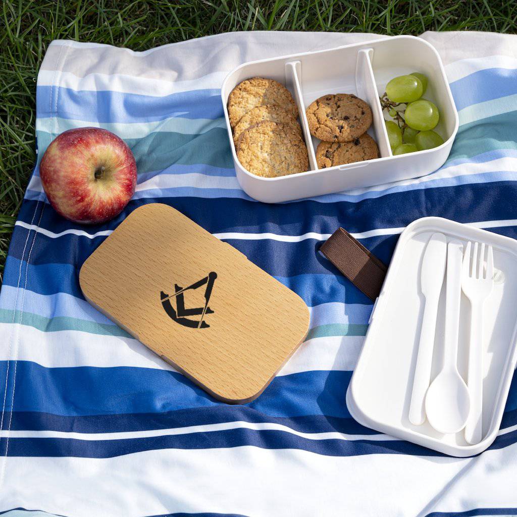 Past Master Blue Lodge Lunch Box - Wooden Lid