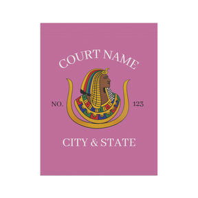 DOI Yard Flag -  Personalized Pink Printed Poly Poplin - Bricks Masons