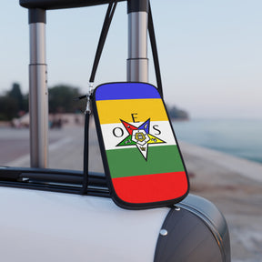 OES Passport Wallet - Colorful Star With Shoulder & Wrist Strap - Bricks Masons