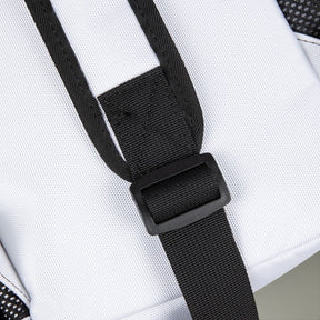 LOCOP Crossbody Bag - Purple & White Nylon With Multiple Pockets - Bricks Masons