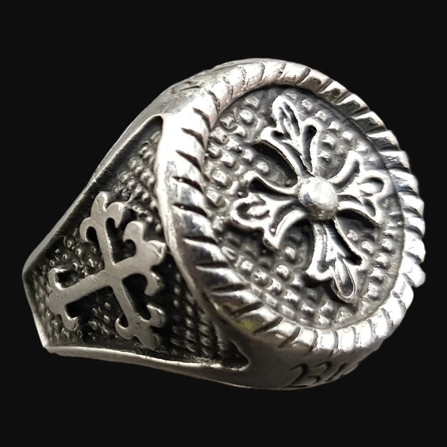 Templar Cross Ring in Silver 1.8 cm 12 g Art 733 - Bricks Masons