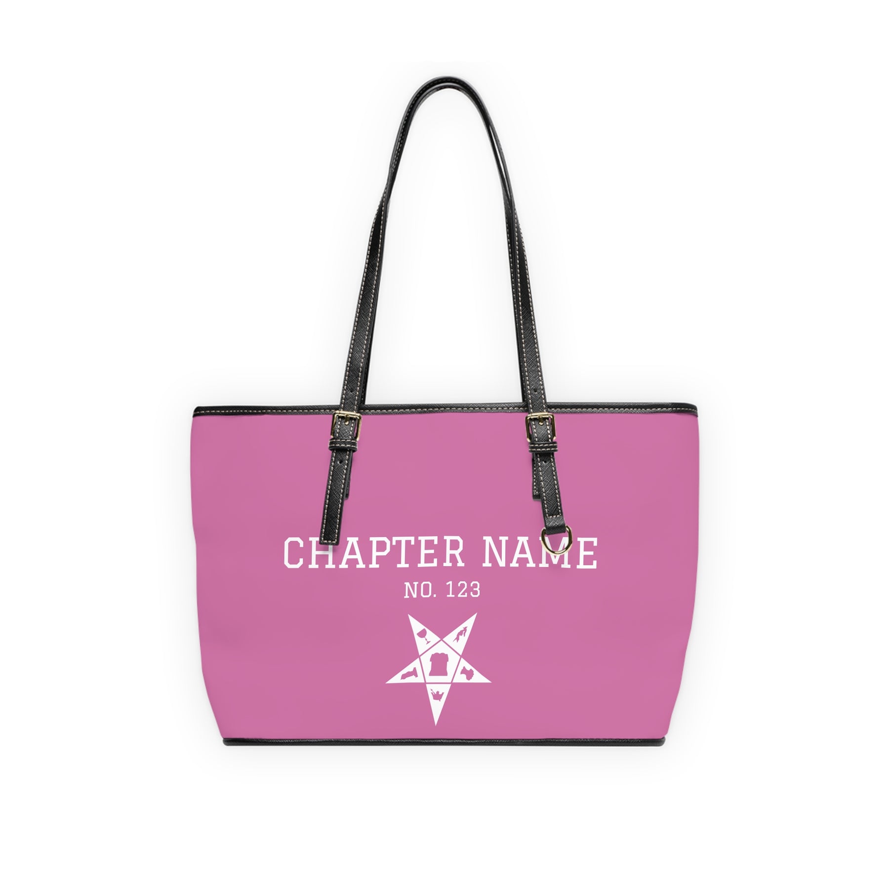 OES Handbag - Custsomizable Pink PU Leather - Bricks Masons