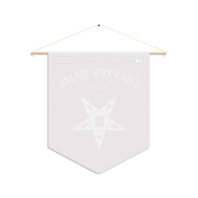 OES Pennant - Pink & White Star With Personalization - Bricks Masons