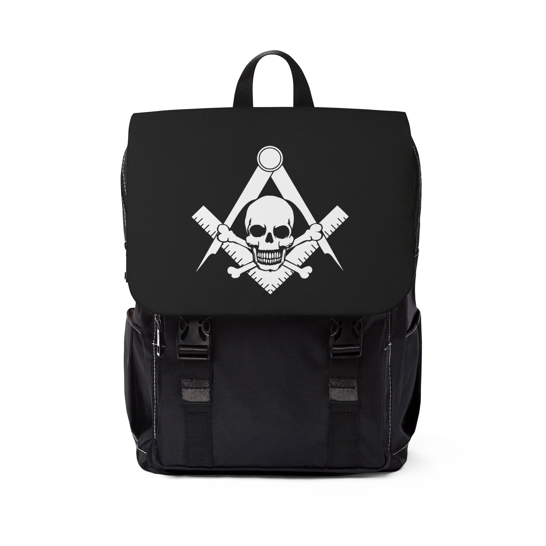 Widows Sons Backpack - Black & White Skull & Bones With S&C - Bricks Masons