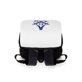 International Masons Backpack - White & Blue Resistant Fabric - Bricks Masons