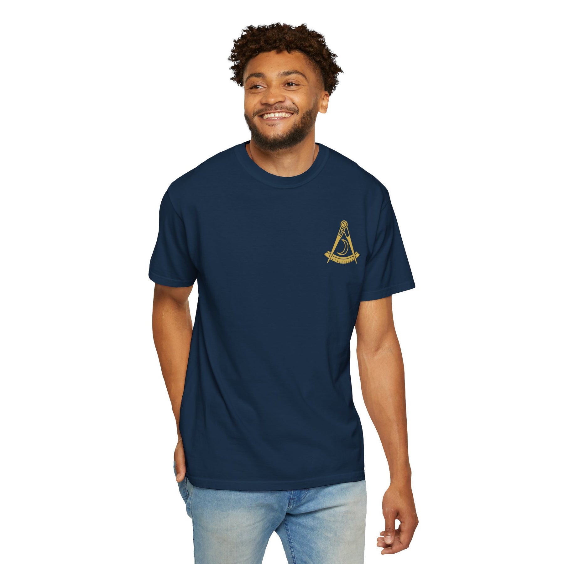 District Deputy Grand Master Blue Lodge T-Shirt - Garment-Dyed Tee - Bricks Masons