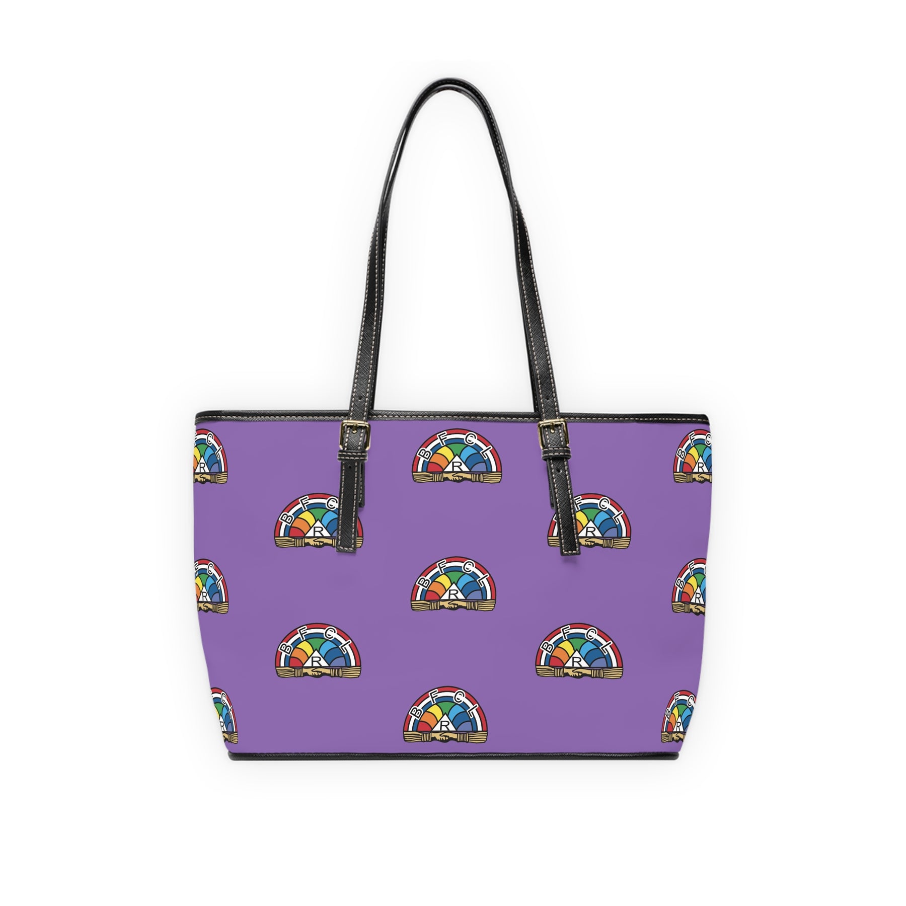 International Order of The Rainbow For Girls Handbag - Purple PU Leather - Bricks Masons