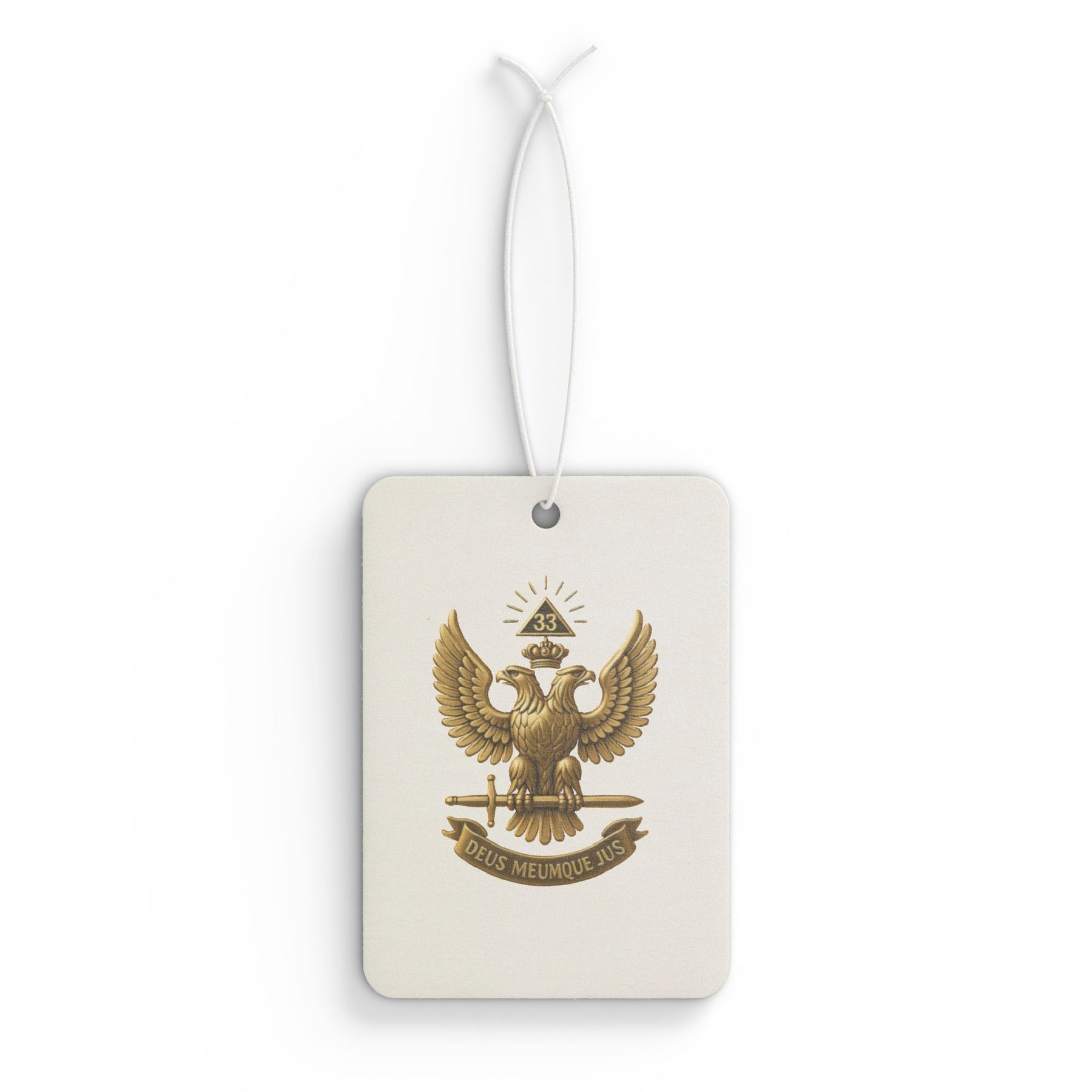 33rd Degree Scottish Rite Car Air Freshener - Double Headed Eagle & Crown Design - Bricks Masons