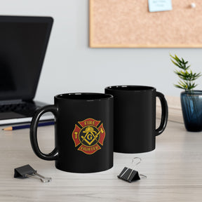 11oz Black Mug - Bricks Masons