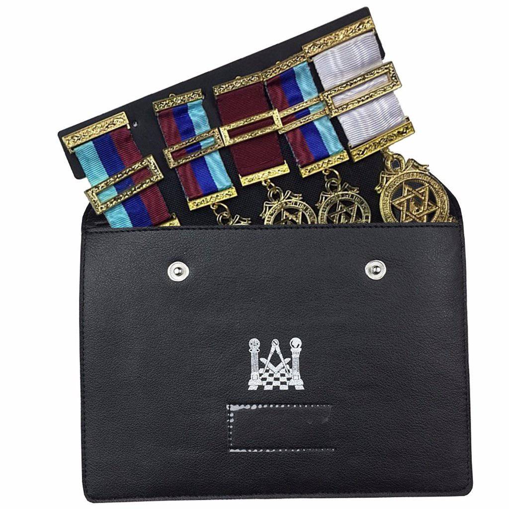 Master Mason Blue Lodge Jewels Case - X Large Black Imitation Leather