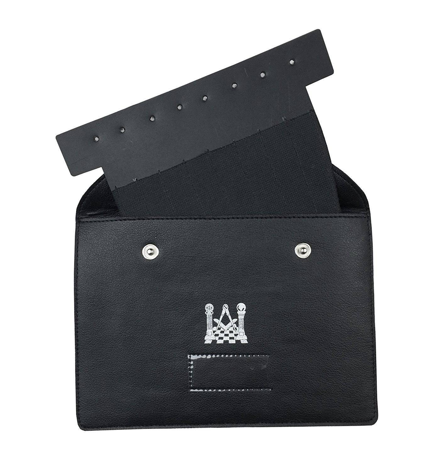 Master Mason Blue Lodge Jewels Case - X Large Black Imitation Leather