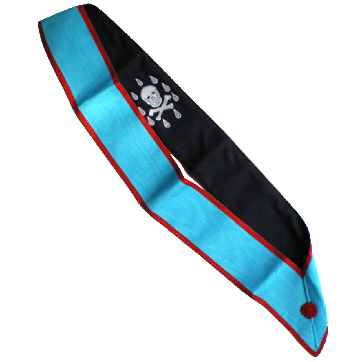 Master Mason Scottish Rite Sash - Turquoise Moire with Red Border on Edges