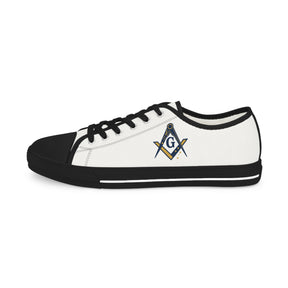 Master Mason Blue Lodge Australia Jurisdiction Sneaker - Low Top Sneaker Black & White S&C G - Bricks Masons
