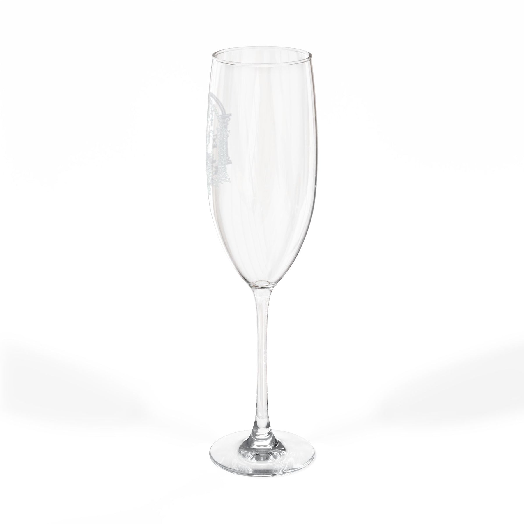 Master Mason Blue Lodge Champagne Flute - Checkered Floor Pillars All-Seeing Eye & Tools