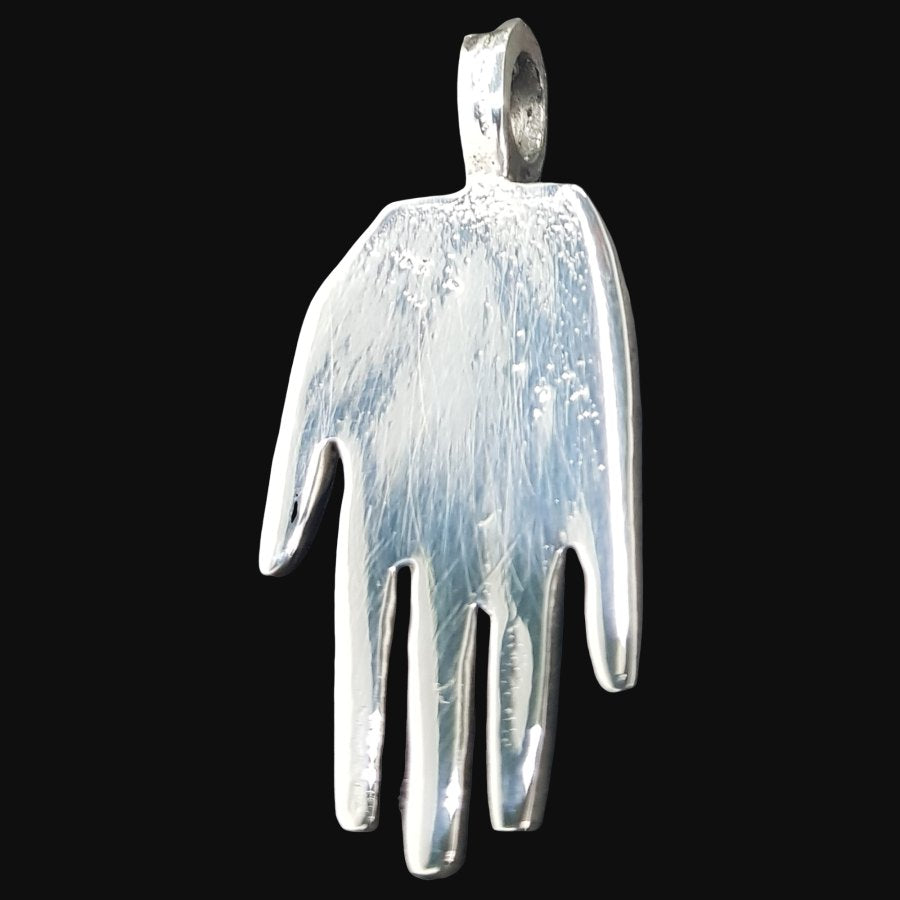 Hand of Fatima Hamsa Pendant in Silver 4 x 2 cm 7.6 g Art 945 - Bricks Masons
