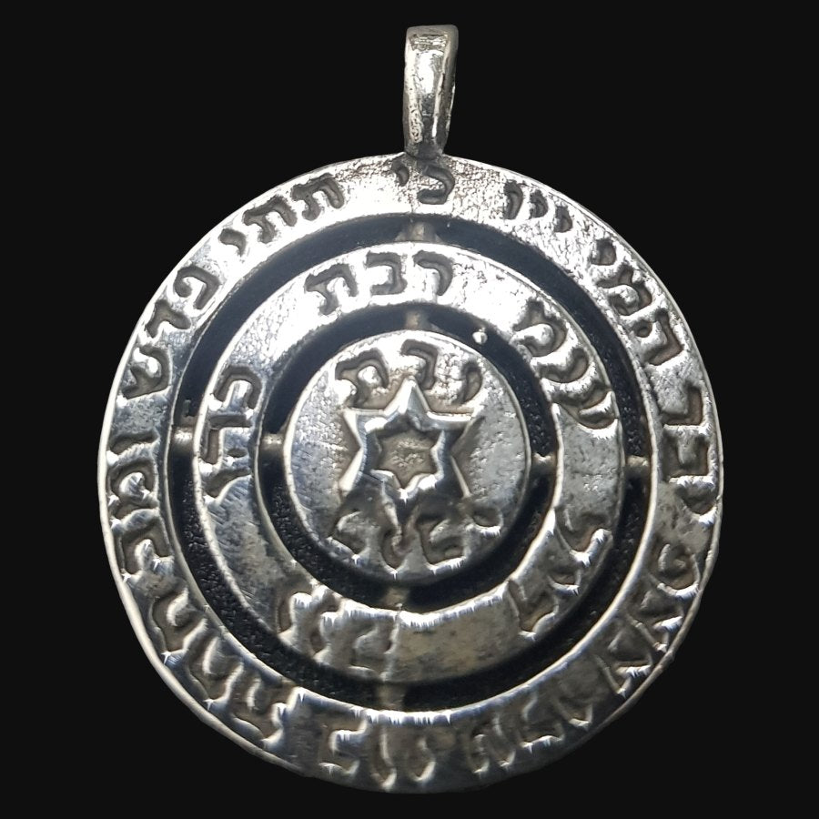 Star of David and Angels Pendant, Silver, 2.7 cm, 7 g, Art. 972 - Bricks Masons