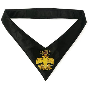 33rd Degree Scottish Rite Collarette - Wings Down Black Ribbon