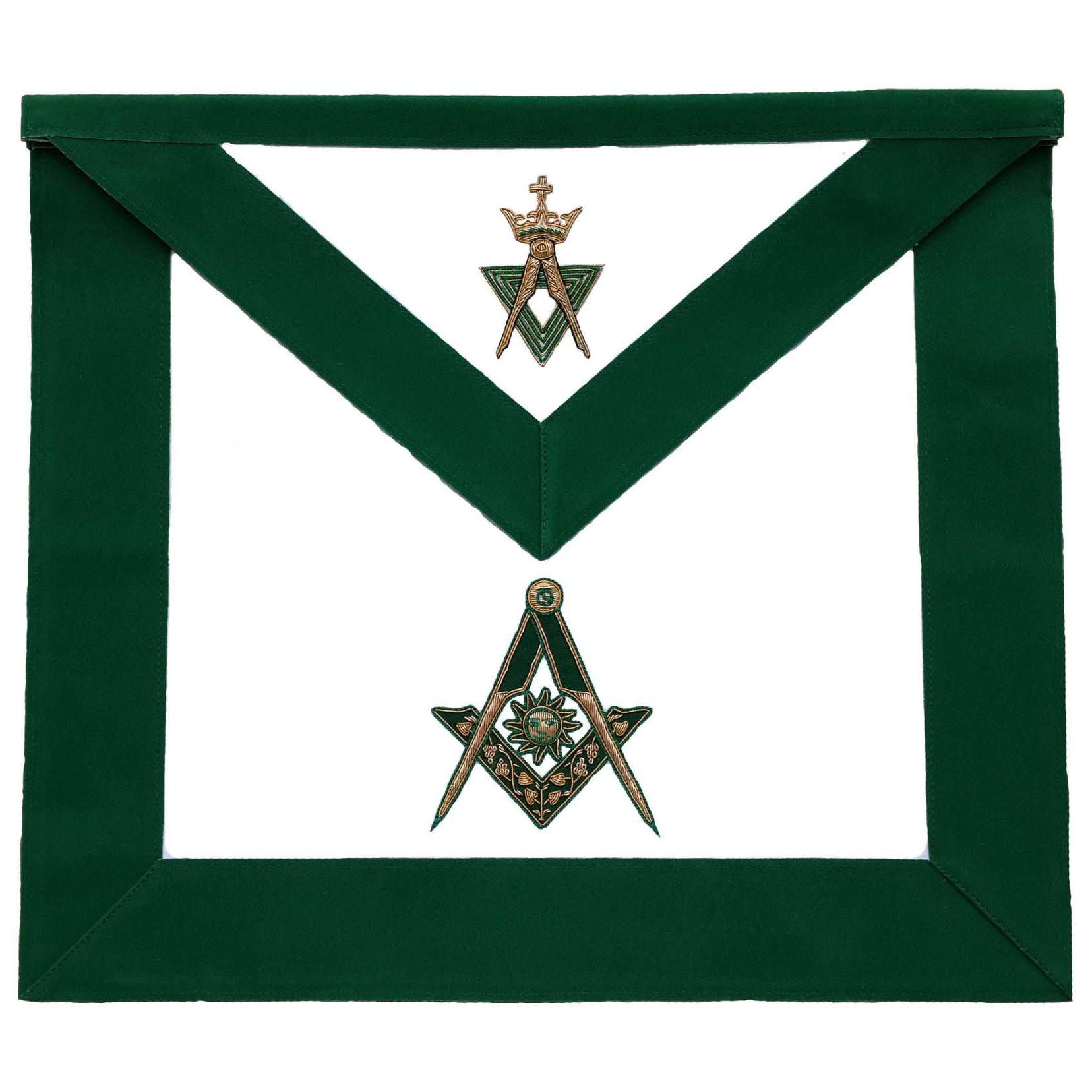 Senior Deacon Allied Masonic Degrees Apron - Green Velvet