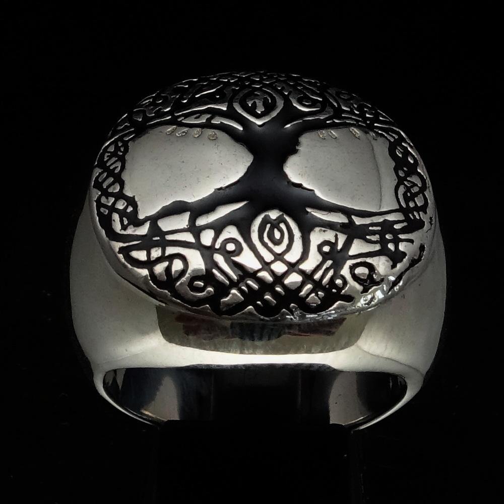 Ancient Israel Ring - Tree of Life Black Sterling Silver