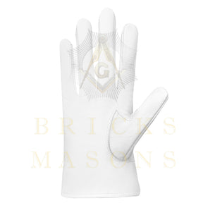Elks of the World Gloves - White Leather Daughters of IBPOEW - Bricks Masons