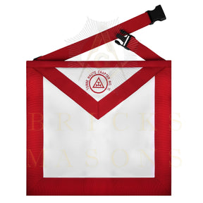 Royal Arch Chapter & Council Apron - Reversible Double-Sided Purple & Red Ribbon - Bricks Masons