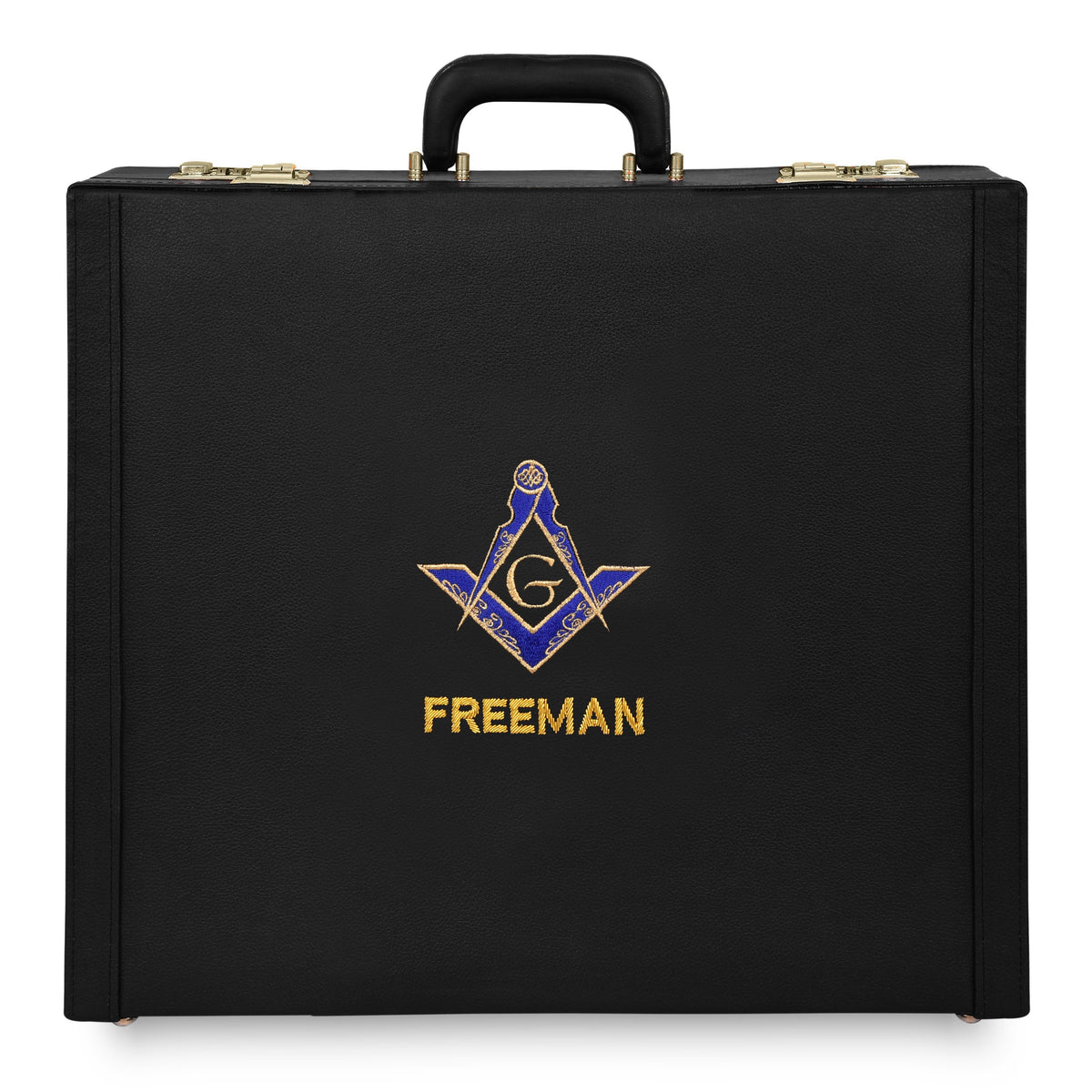 Master Mason Blue Lodge Apron Case - Blue & Gold Square & Compass G Various Sizes & Materials - Bricks Masons