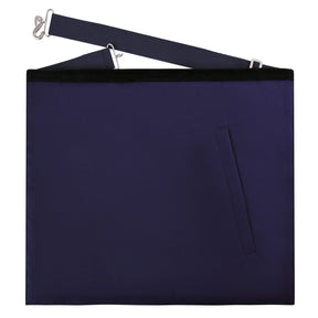 Junior Steward Officer Apron - Kenton Lodge Navy Velvet With Silver Embroidery Thread