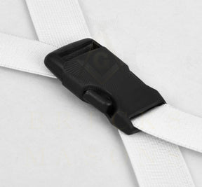 Universal Apron Case - White Imitation Leather & Gold Double Lock - Bricks Masons