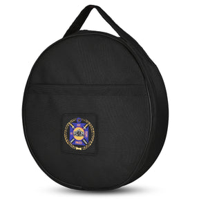 Knights Templar Commandery Fatigue Cap Case - Black Patch With Purple & Gold Emblem - Bricks Masons