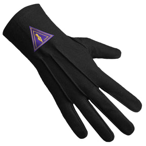 Royal & Select Masters English Regulation Glove - Black Cotton With Purple Patch - Bricks Masons
