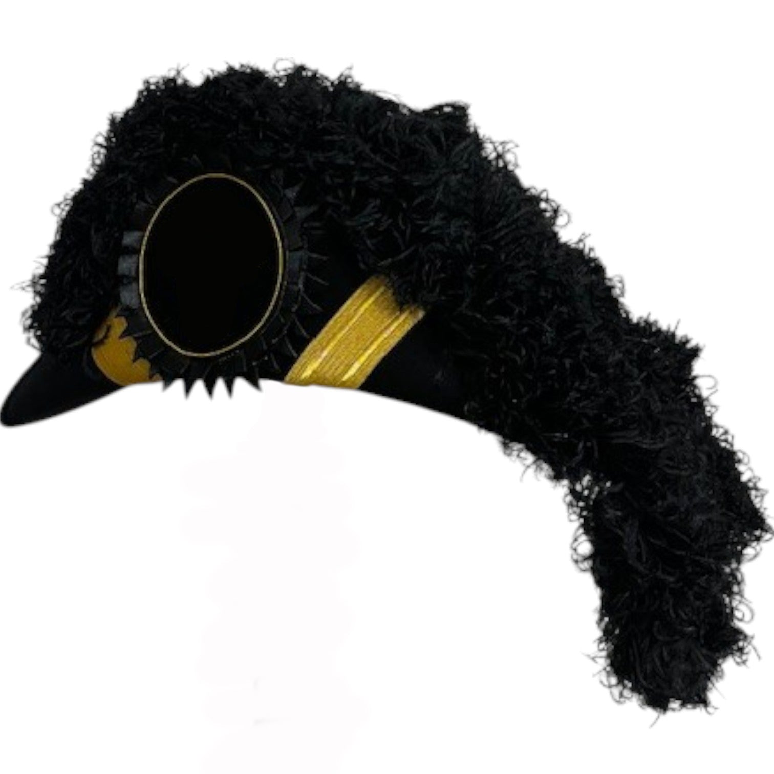 Past Commander Knights Templar Chapeau - All Black Plumes - Bricks Masons