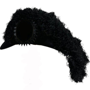 Line Officer Knights Templar Illinois Regulation Chapeau - All Black Plumes - Bricks Masons