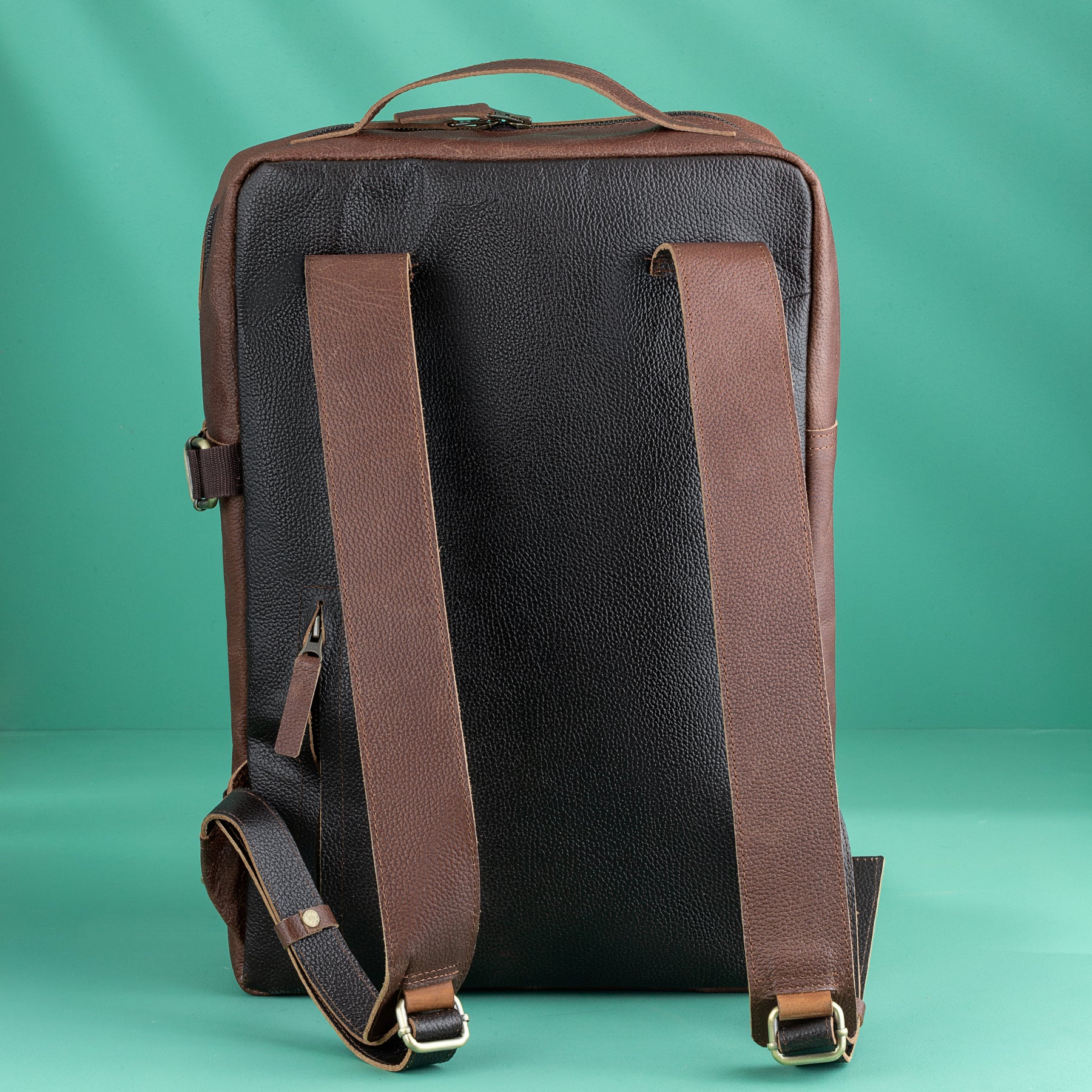 33rd Degree Scottish Rite Backpack - Genuine Brown Leather - Bricks Masons