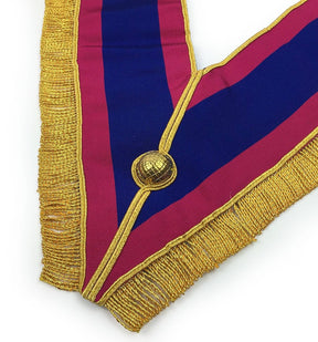 Provincial Mark Collar - Pink & Blue with Gold Fringe