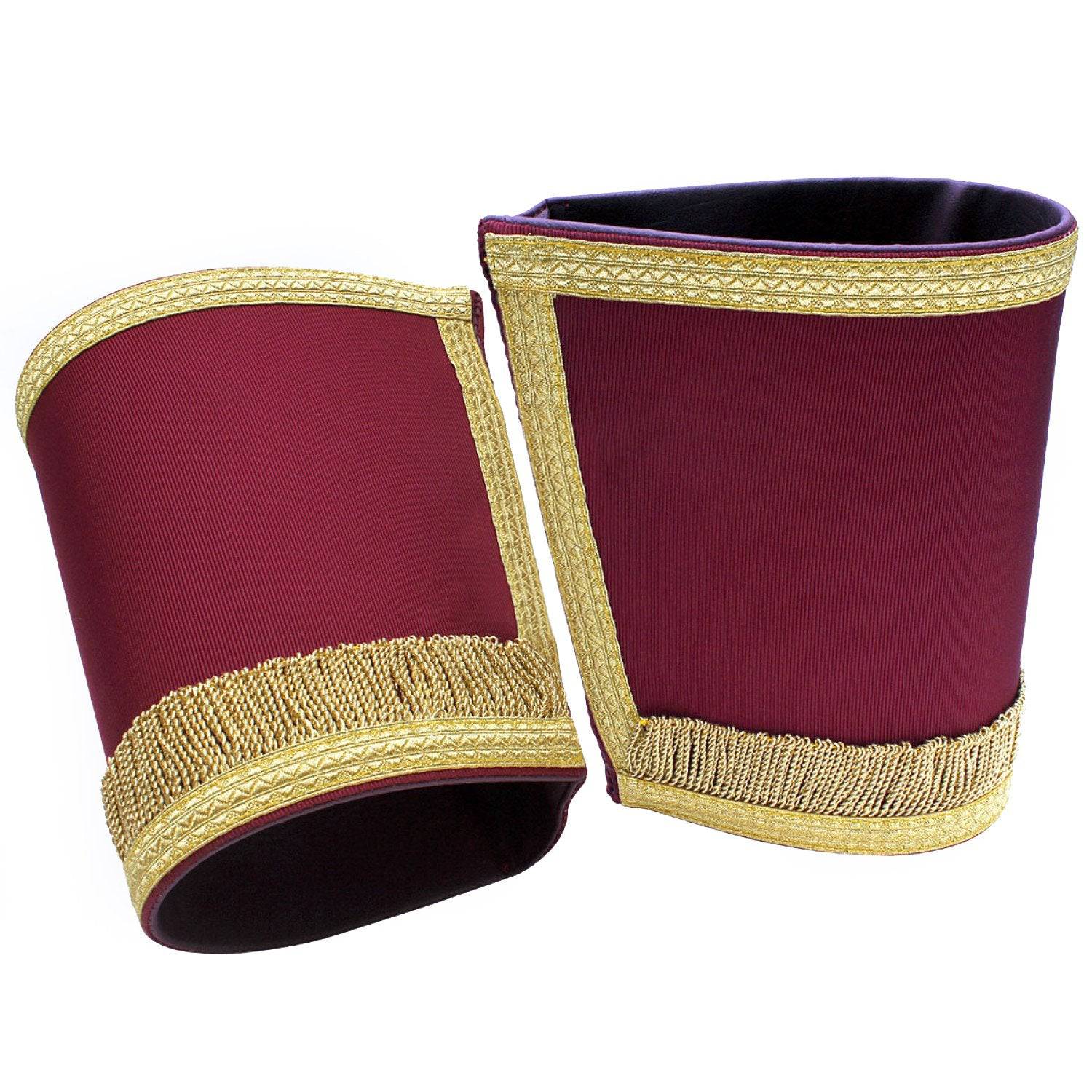 Masonic Cuff - Plain Purple Hand Embroidered with Fringe