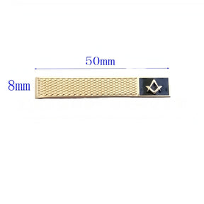 Master Mason Blue Lodge Tie Clip - Square & Compass In Gold - Bricks Masons