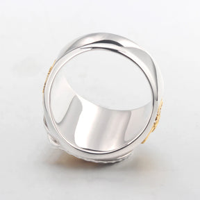 Sovereign Grand Inspector General Scottish Rite Ring - Sterling Silver Gold & Red - Bricks Masons