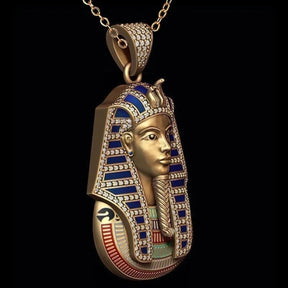 Ancient Egypt Pendant - Zinc Alloy Pharaoh Portrait - Bricks Masons