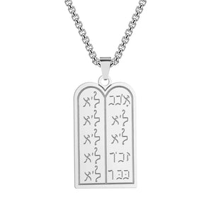 Ancient Israel Necklace - Golden Stainless Steel Geometric - Bricks Masons