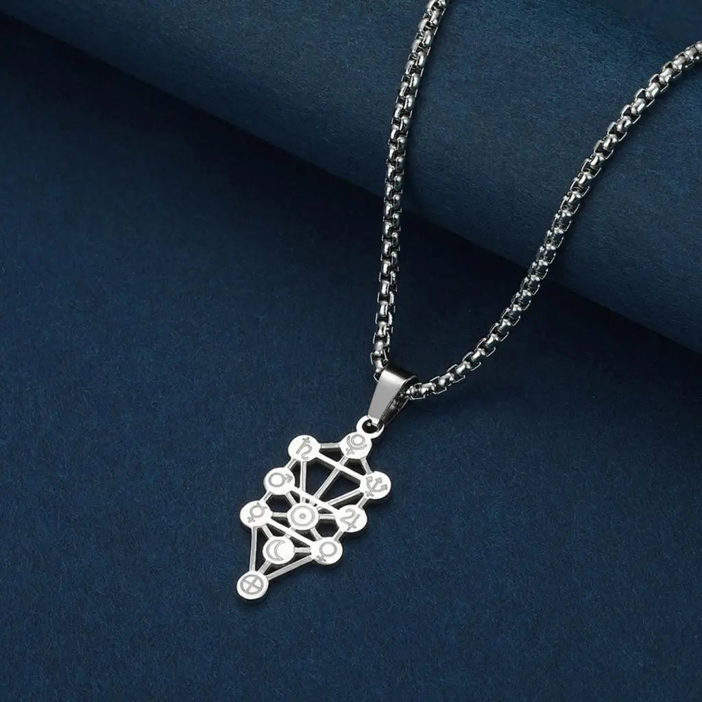 Ancient Israel Necklace - Stainless Steel Kabbalah - Bricks Masons