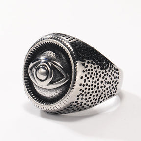 Eye Of Providence Ring - Gold & Silver Polished Stainless Steel - Bricks Masons